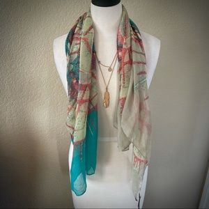 NWT Multicolor Scarf, Rayon